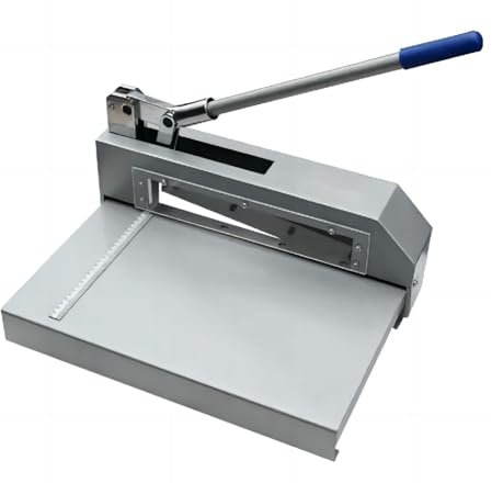 Guillotine Sheet Metal Cutter, Heavy Duty Metal Plate Cutter Tool, Manual Metal Cutting Shear Machine for Steel Aluminum Copper Sheet PCB Board 12.4” Cutting Width 0.08” Max Cutting Thickness