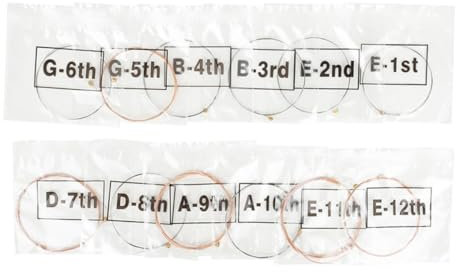 Toyvian 12stücke Teiliger Für Folk-gitarren Austauschbare Gitarrensaiten Aus Phosphor-kupfer Saiten Für Akustikgitarren Diy-gitarrenzubehör Ersatz-saiten Für Gitarren