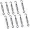 TIOMIOSEA Spannschloss Draht Spanner, 10 Stück M4 Edelstahl verstellbare Spannschloss Haken und Augen Set,Spannhaken,Seilseilspannung,zum Aufhängen und Spannen,für Sonnensegel, Seil