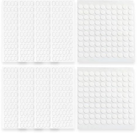 480 Piezas De Pegamento Transparente Anticaída Que No Deja Marcas, 200 Piezas De Pegamento Blanco Sin Rastro De Doble Cara, Pegamento Sin Vertido, Pegatinas Acrílicas Transparentes