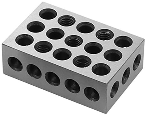 JOERBABU Fresadora de bloque de acero con 23 agujeros de 0,000 pulgadas, 0,000 pulgadas y 0,000 pulgadas para carpinteros