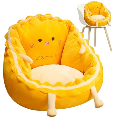 Comfy Seat Cushion, Soft Chair Cushion, Bedroom Floor Cushion, Gaming Floor Chair, Cute Egg Chair Cushion Floor Soft Seat Cushion with Back Support for Gaming and Reading in the Bedroom