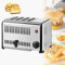 GAYAYAS Tostadora de Pan Industrial, con Ranuras Independientes y Extra Anchas, tostadora de 2,24kW, Acero Inoxidable, Temporizador Variable, Uso Profesional y doméstico,4Slice