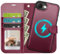 OCASE 2 in 1 Handyhülle iPhone 16e Hülle Abnehmbare magnetische mit Mit Handschlaufe, Kabelloses Laden, Kartenfach Lederhülle Kompatibel für iPhone 16e Burgundy