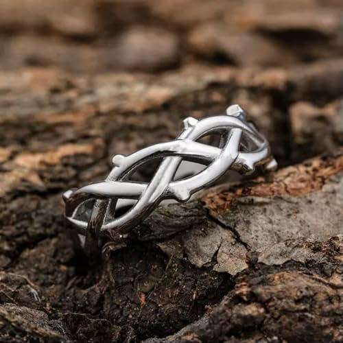 Jesus Dornenkrone Filigraner Ring Luxus Vergoldeter Bettdraht Edelstahl-5