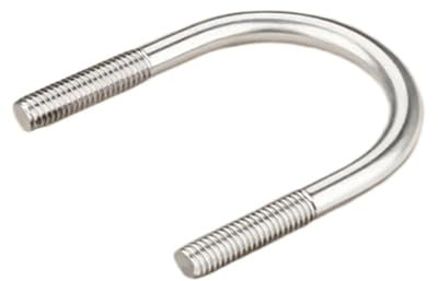 304 Edelstahl Quadrat U-Bolzen, 1 stücke M6 M8 M10 M12 304 Edelstahl Runde Biegen Clamp Rohr Rohr Befestigung Schnalle Clip Strap(M12x51mm)