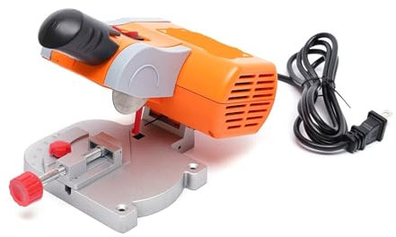 Mini sierra de mesa, Mini sierra ingletadora de banco for cortar madera y metal, con molduras angulares de 45°