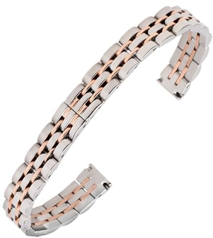 BBPLWEEA YingYou Stahl-Uhrenarmband, Kompatibel Mit Armani 1935, 1763, 1961, Damen-Armbanduhr In Kleiner Größe, 10 Mm Armband(Rose Gold)