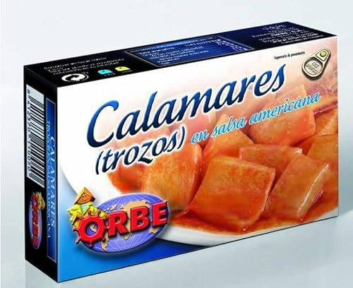 Calamares in Amerikanischer Sauce, Tintenfischringe, 4er Pack, 72g pro Packung, Tiefgefroren