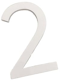 3D House Number Chrome Adhesive, Acrylic 3D House Number Plates 0-9 Multicolor(White 2)
