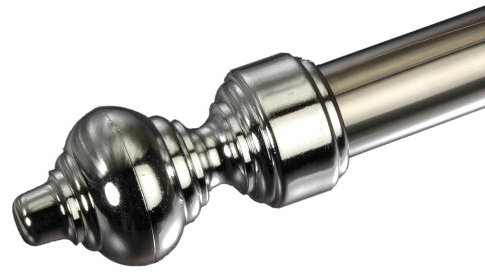 Liedeco Endstück für Gardinenstangen Thüringen, ø 28 mm, 2 STK verchromt