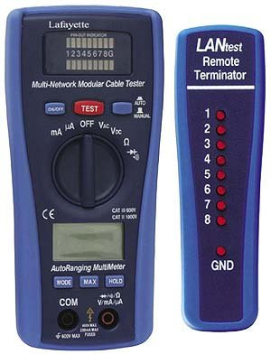 TESTER DI RETI LAN E MULTIMETRO CON PORTATA AUTOMATICA LAFAYETTE DMB-LAN