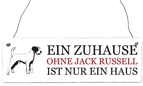 Interluxe Shabby Vintage Schild Türschild EIN ZUHAUSE OHNE Jack Russel Hund Geschenk
