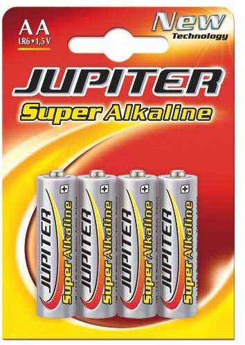 False Pile Pila Jupiter ALC. LR6. Blister 4 UDS. (318994), Negro, Estandar