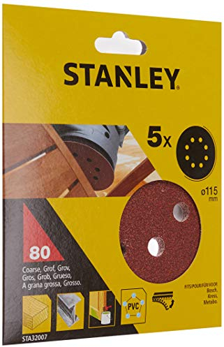 STANLEY STA32007-XJ5 Dischi x rotorbitale 115 mm. grana 80
