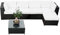 XXL Gartenmöbel Polyrattan Loungeset erweiterbar - Rattan XXL Lounge Set - schwarz - Gartenmöbel Lounge Möbel Set aus Polyrattan - Gartenlounge Set inkl. Lounge Sessel + Ecke + Hocker + Tisch + Kissen