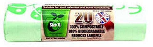 ECOBAG 7L COMPOSTABLE KITCHEN CADDY LINER 20 BAGS