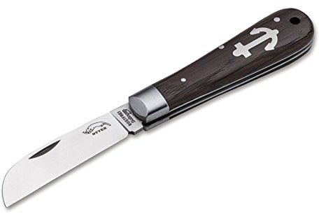 Otter 01OT078 Unisex – Erwachsene Anker-Messer Klein Räuchereiche Taschenmesser,braun,15,5cm