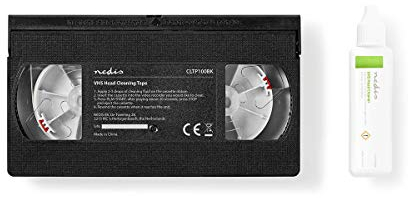 TronicXL Profi VHS Reinigungscassette für Aufnahme Wiedergabeköpfe Reinigung Kassette Set Videokopf Reinigungsband