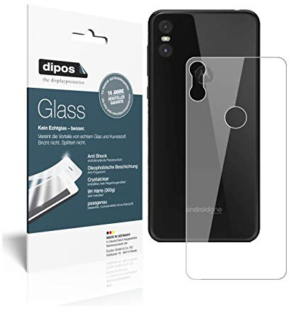 dipos 2x Displayschutzfolie 9H klar für Motorola One Rückseite | Bricht und splittert nicht, kein Echtglas, Anti-Shock, passt perfekt, kratzfest, blasenfrei, hüllenfreundlich, selbstklebend