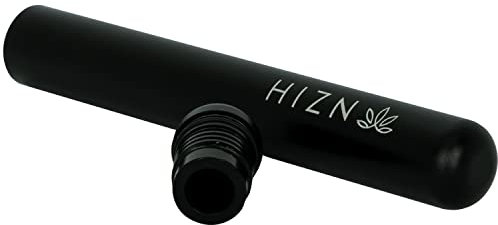 HIZN Pre-Roll Joint Hülle | ø15 x 115mm | King Size | CNC-Feingewinde mit Gummi-Dichtungsring | Geruchsdicht | Luftdicht | Wasserdicht | UV-Schutz (Schwarz)