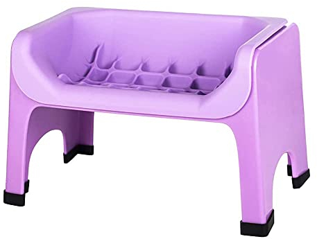 The Fluff Trough Binge Blocker - Elevated Dog and Cat Slow Feeder - Vet Approved, BPA-Free, and Non-Toxic - with Dishwasher Safe Silicone Slow Feeder Insert - Purple Slow Feeder, Purple
