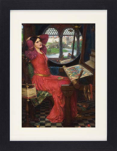 1art1 John William Waterhouse Poster Ich Bin Der Schatten Satt, Sprach die Dame Von Shallott, 1916 Gerahmtes Bild Mit Edlem Passepartout | Wand-Bilder | Im Bilderrahmen 40x30 cm