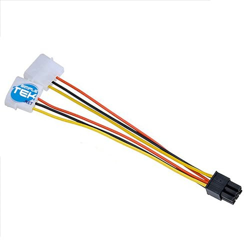 Cable 2 x Molex IDE macho a PCI-E 6 pines hembra adaptador HDD SSD PCI