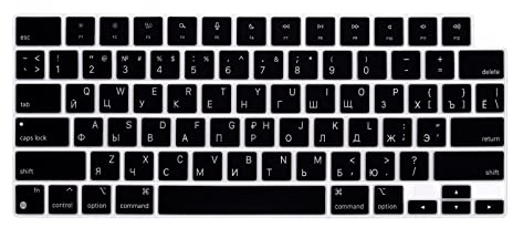 WYGCH Russische Tastatur Hülle für MacBook Air 2025-2022 13,6 Zoll 15 Zoll M4 M3 M2 A3240 A3241 A3113/A3114/A2681/A2941; Pro 2025-2021 14 Zoll 16,1 Zoll 1 Zoll M 4 M4 3 M2 M1
