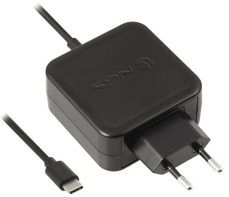 NGS W-45W USB-C - Cargador de Pared para Ordenador de 45W conexión USB Tipo-C, Universal, automático. Color Negro.