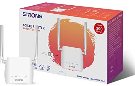STRONG Mini routeur Wi-FI 4G LTE, Cat 4, Emplacement SIM, routeur Wi-FI N300, Configuration zéro, Port LAN, adaptateurs de Carte SIM Inclus