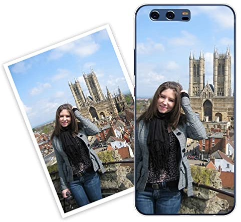 Sunrive Personalisierte Hülle kompatibel mit Huawei P10 Silikon,Transparent Handyhülle Benutzerdefiniert Weicher Etui mit Eigenem Foto Bild Text Individuelle