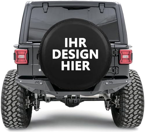 Personalisierte Reifenabdeckung mit eigenem Foto - maßgeschneiderte Radabdeckung - wasserdicht, staubdicht, UV-beständig - für SUV, Wohnmobil, Anhänger (Polyester, 16inch)