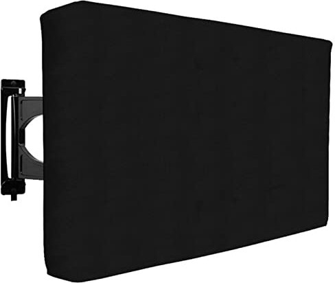 BAHULA Outdoor TV Cover Waterproof and Weatherproof, TV Screen Protector for 22-70 inch TV, Fits Most TV Mounts and Stands, with Remote Pocket for Outside LED LCD Flat Screen TVs,Black,46 to 48 inch