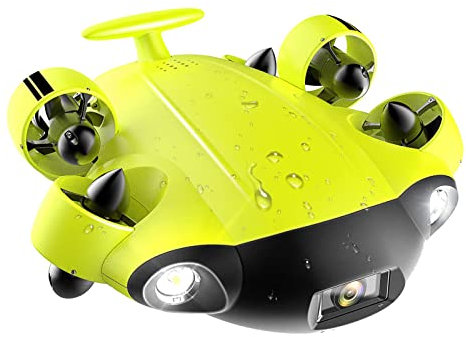 YUNYN Underwater Drone, Diving Underwater Fish Finder, ROV Omnidirectional Movement 4K UHD Camera, Ultra Wide Angle, Posture Lock, VR Headset Real-Time Control, Slow Motion