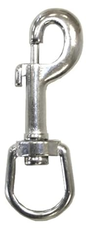 Wirbelkarabiner 76 mm lang aus Edelstahl V4A 1 Stück A4 Karabiner Karabinerhaken