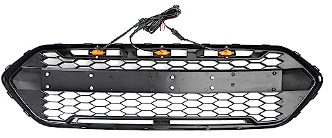 Bruce & Shark Matte Black Front Bumper Grille für Fo-rd Transit Custom Trail 2018-2023 W/ 3LED