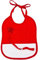 Bubabù Lätzchen IDRA 16 x 18 cm mit Tasche zum Besticken – Weihnachts-Lätzchen, rot, 16x18cm