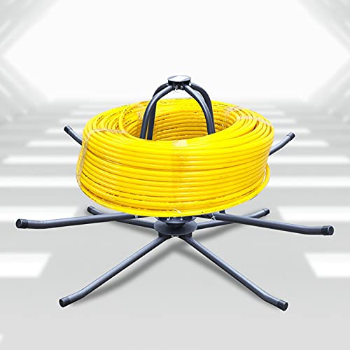 Avvolgicavo, srotolatore, tubo per riscaldamento a pavimento, per bobine di cavi, con custodia, avvolgicavo in ferro, nero, tutti i tubi di riscaldamento fino a 115 kg