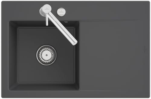 Villeroy & Boch Subway Style 45 Graphite - 3348 02 i4 Keramikspüle Excenterbetätigung