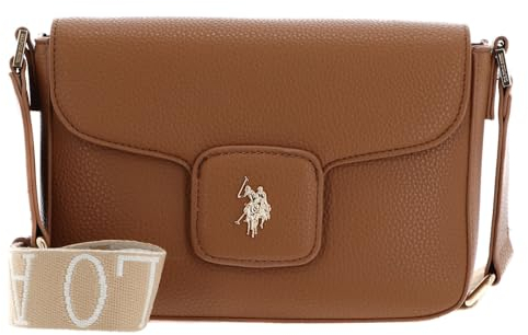 U.S. POLO ASSN. New Mansion Flap Crossbody Bag Tan