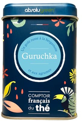 Thé Noir en Boite Métal - Comptoir Français du Thé - Maison Française - Thé en vrac (Guruchka Goût Russe)