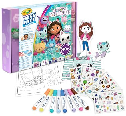 CRAYOLA - Color Wonder, Gabby's Dollhouse Juego de Regalo Sin Manchas, Rico Contenido con Rotuladores, Páginas para Colorear, Pegatinas y Más, a Partir de 3 años, 75-7170
