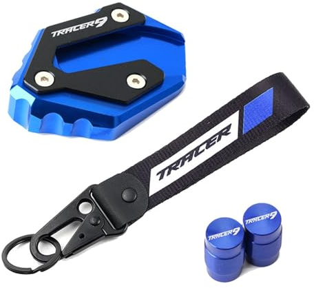 Motorrad Seitenständer Auflagevergrößerung Pad Für Y-amaha TRACER 9 GT TRACER 9/GT Tracer9 GT 2022 2023 Motorrad Kickstand Seitenständer Verlängerungspad Vergrößerungsplatte Zubehör ( Farbe : A set of