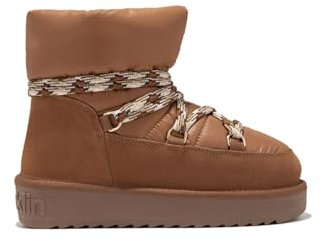 D.Franklin Winterstiefel für Damen, lässig, nordisches Modell Nova, bequeme und vielseitige Schuhe, Braun 03, 38 EU