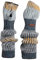 KNIT FACTORY - Remy Gestrickte Armwärmer - Winter Armstulpen - Handgelenkwärmer - Lange Handschuhe - Handstulpen - Damen Handwärmer - Mehrfarbig - Frosty Clay - Einheitsgröße