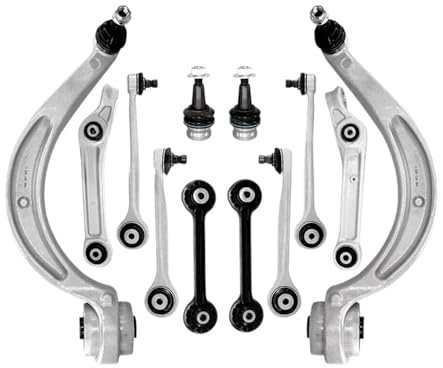 Auto Teile 12Pcs Vorne Vorwärts Querlenker Set 8w0407505 8W0407151 8w0407509 8W0407693 8K0411317 8W0407689 Kompatibel for Audi A4 a5 B9
