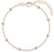 MATERIA Kugel Armband rosegold Damen - Silber 925 rose vergoldet Armkette SA-88-Rosegold