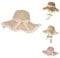 Strohhut für Damen, mit Spitze, Sommer, breite Krempe, Sonnenhut, faltbar, Strand, Reisen, aufrollbar, elegant, gehäkelt, Strohhut, Beige1, Einheitsgröße
