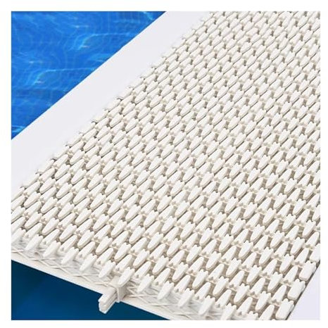 BomDog Rejilla de Desbordamiento para Piscina, Tapa de Rejilla Abs Empalmada, Canal de Desagüe Flexible Resistente a Los Rayos Uv, Rejilla de Alcantarillado/18X100Cm/7.09X39.38In/6Pcs